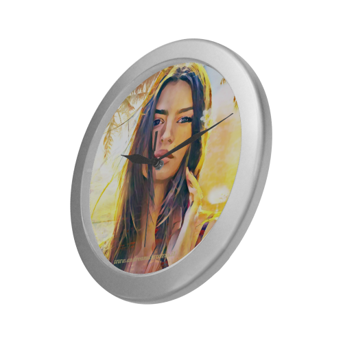 Emily Silver Color Wall Clock