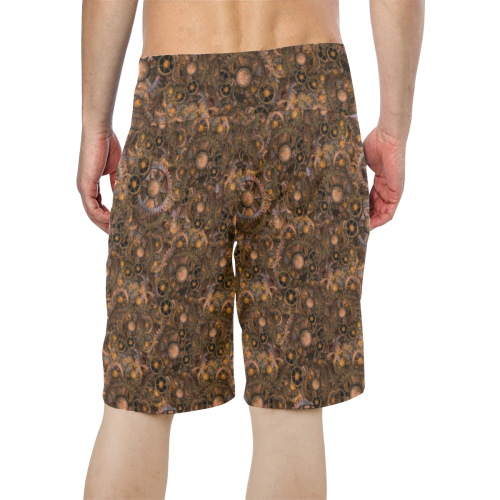 Steampunk Cogs XS to 6XL Men's All Over Print Board Shorts (Model L16)