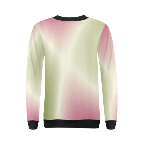 Glow pink All Over Print Crewneck Sweatshirt for Women (Model H18)