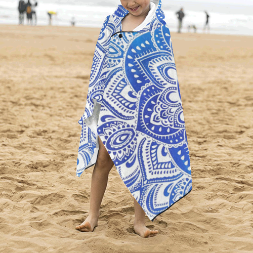 MANDALA LOTUS FLOWER Kids' Hooded Bath Towels