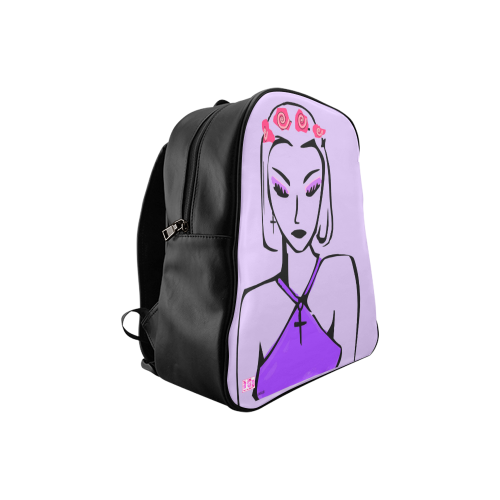 FASHION ROSE GIRL BGB PRINT BACKPACK School Backpack (Model 1601)(Small)