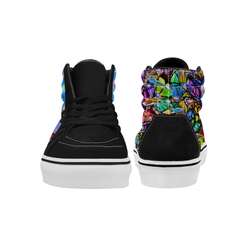 Darkness and Beauty Skater Sneakers M Men's High Top Skateboarding Shoes (Model E001-1)