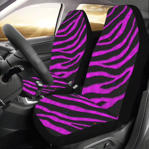 Ripped SpaceTime Stripes - Pink Car Seat Covers (Set of 2)