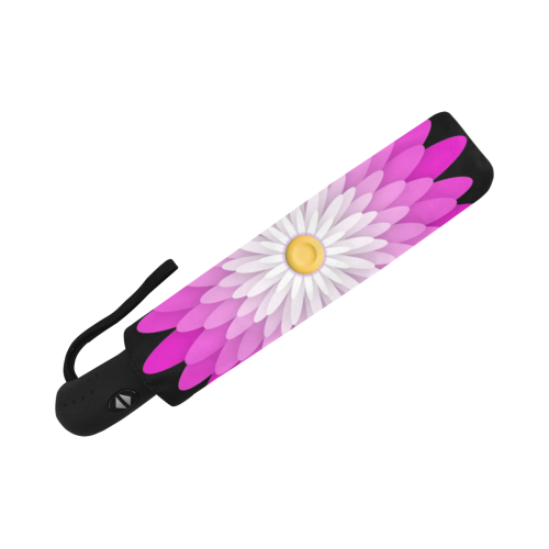 Flower Of Paper Cut - Pink Anti-UV Auto-Foldable Umbrella (Underside Printing) (U06)