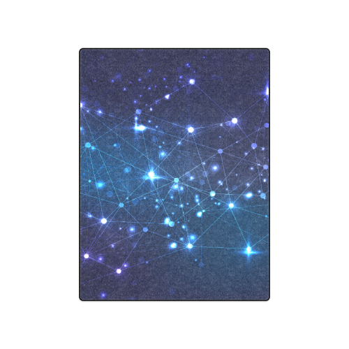 Twinkle Twinkle Little Blue Stars Cosmic Sky Blanket 50"x60"