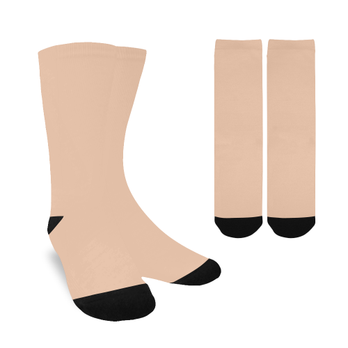 color apricot Women's Custom Socks