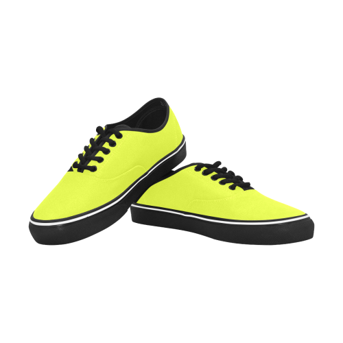 color luis lemon Classic Women's Canvas Low Top Shoes (Model E001-4)