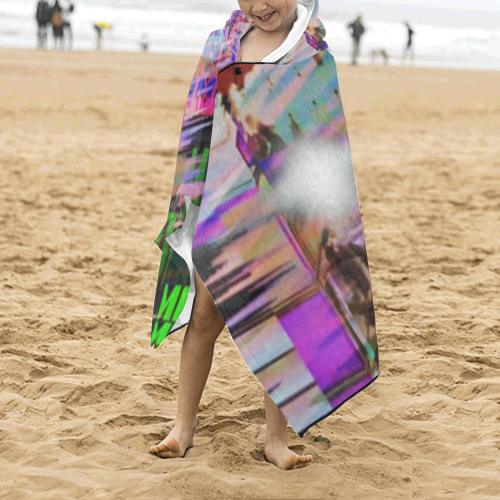 Abstract Kids' Hooded Bath Towels