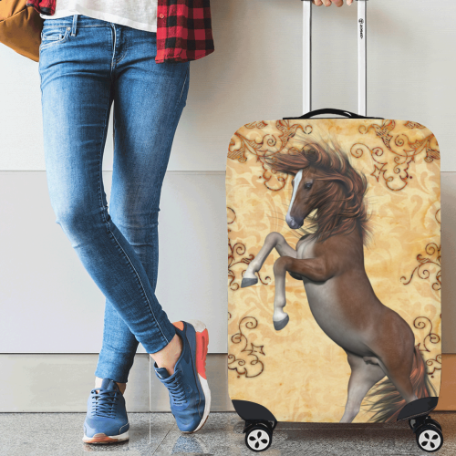 Wonderful brown horse Luggage Cover/Medium 22"-25"