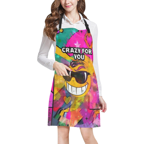 Crazy Popart by Nico Bielow All Over Print Apron