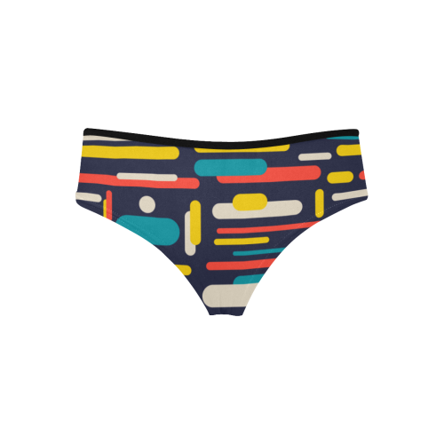 Colorful Rectangles Women's Hipster Panties (Model L33)