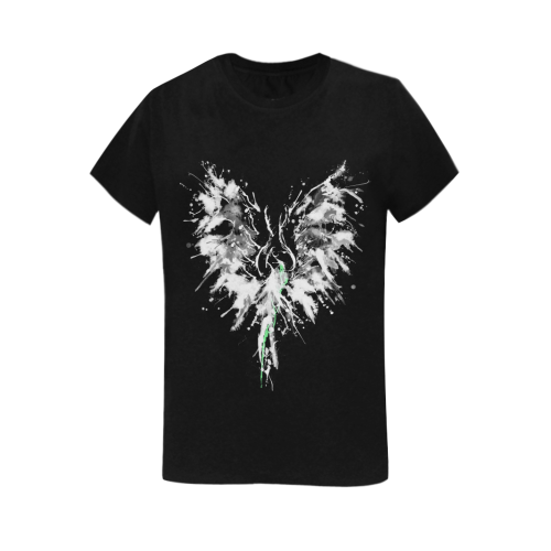 Phoenix - Abstract Painting Bird White 1 Women's T-Shirt in USA Size (Two Sides Printing)