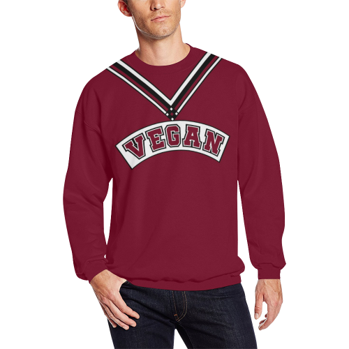 Vegan Cheerleader All Over Print Crewneck Sweatshirt for Men (Model H18)
