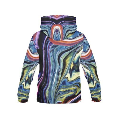 Downward River All Over Print Hoodie for Men/Large Size (USA Size) (Model H13)