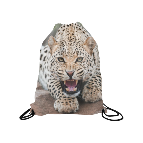 wildlife-cats-terrestrial-animal-mammal-vertebrate Medium Drawstring Bag Model 1604 (Twin Sides) 13.8"(W) * 18.1"(H)