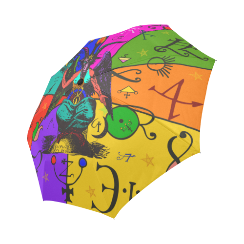 Awesome Baphomet Popart Auto-Foldable Umbrella (Model U04)