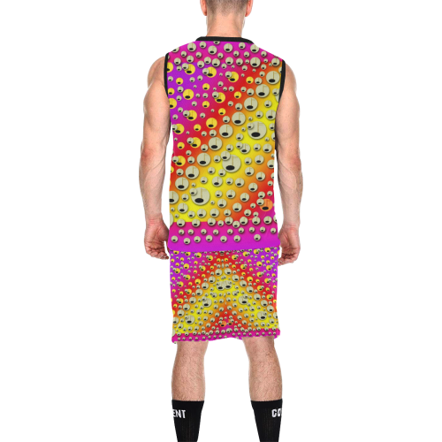 festive music tribute in rainbows All Over Print Basketball Uniform