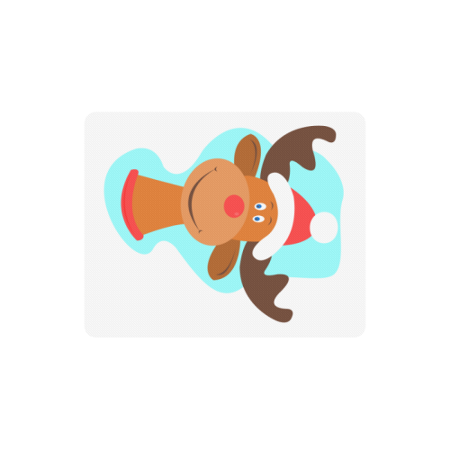 Funny Christmas Reindeer Rectangle Mousepad