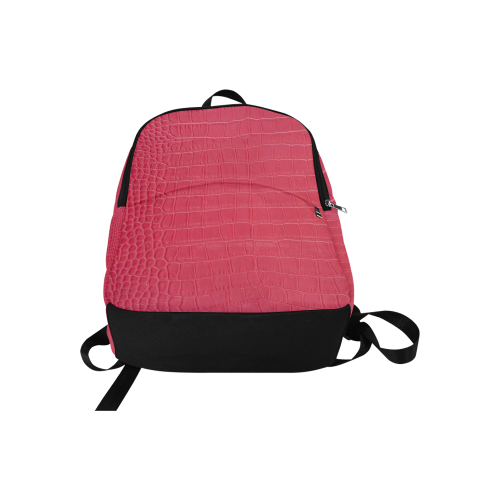 Red Snake Skin Fabric Backpack for Adult (Model 1659)