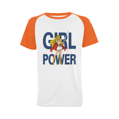 Girl Power (She-Ra) Men's Raglan T-shirt (USA Size) (Model T11)