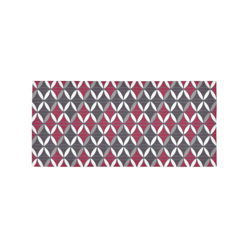 Vintage Rug Pattern Red Grey Area Rug 7'x3'3''