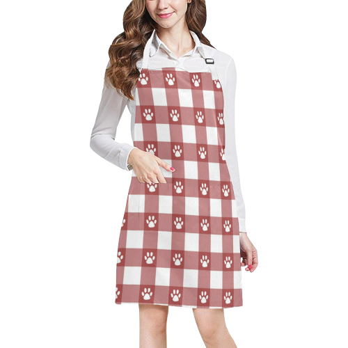 Plaid and paws All Over Print Apron