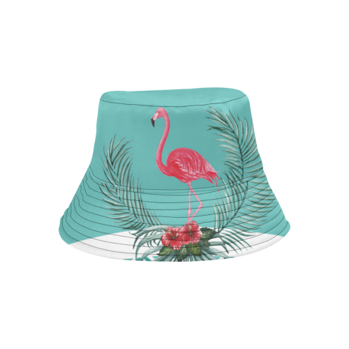 Retro Flamingo Chevron All Over Print Bucket Hat