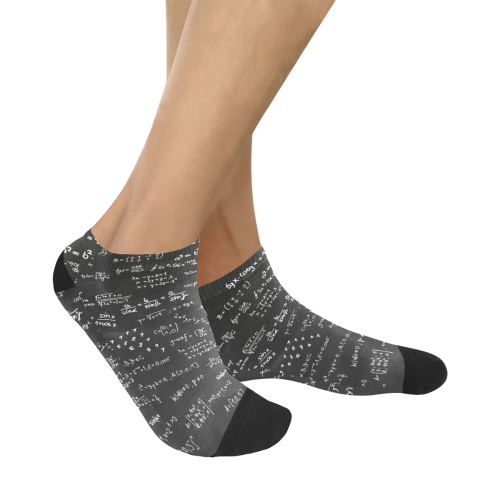 Mathematics Formulas Equations Numbers Women's Ankle Socks