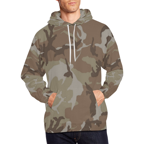 CAMOUFLAGE-DESERT 2 All Over Print Hoodie for Men/Large Size (USA Size) (Model H13)