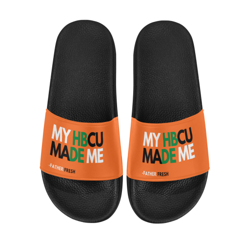 MY HBCU MADE ME Slides Orange Men's Slide Sandals (Model 057)