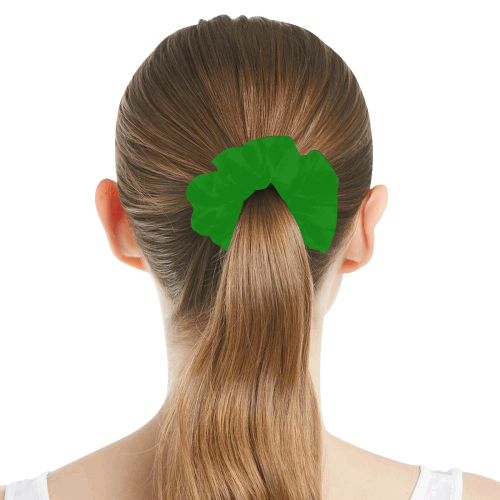 color green All Over Print Hair Scrunchie