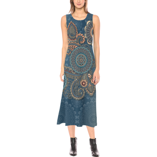 Mandalas Phaedra Sleeveless Open Fork Long Dress (Model D08)