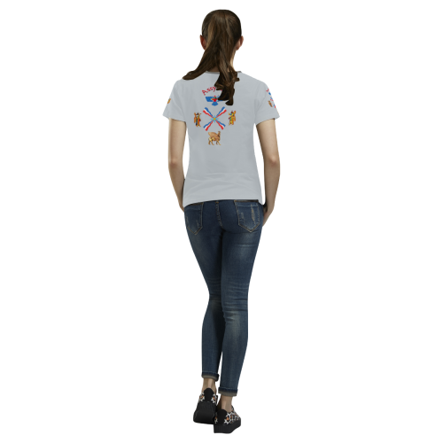 Assyrian Flag All Over Print T-shirt for Women/Large Size (USA Size) (Model T40)