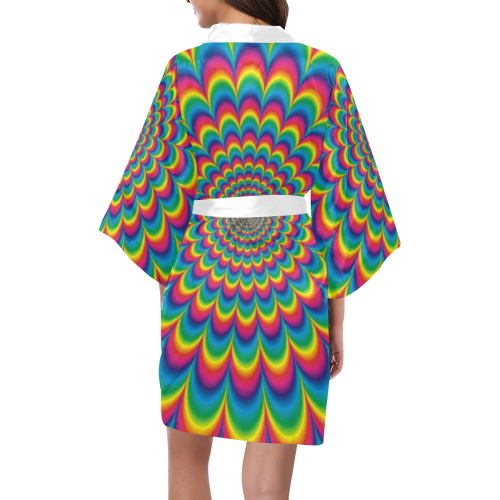 Crazy Psychedelic Flower Power Hippie Mandala Kimono Robe