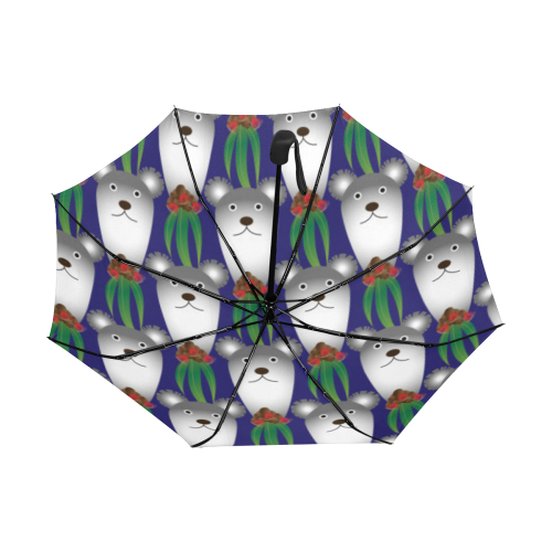 Koala and Gum Leaves Anti-UV Auto-Foldable Umbrella (Underside Printing) (U06)