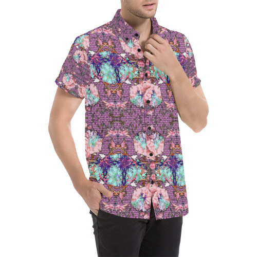 a breathing moment 1d4 Men's All Over Print Short Sleeve Shirt/Large Size (Model T53)