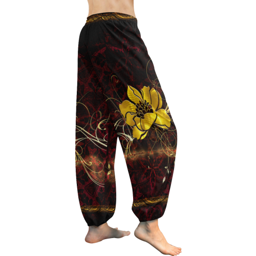 Beautiful flower with leaves Women's All Over Print Harem Pants (Model L18)