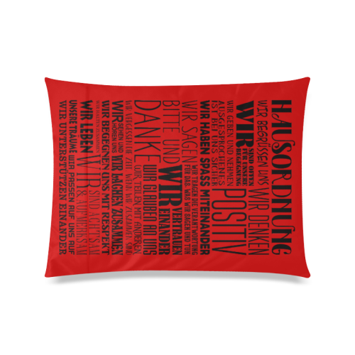 German House Rules - POSITIVE HAUSORDNUNG 1 Custom Zippered Pillow Case 20"x26"(Twin Sides)