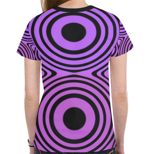 Psycho Circles New All Over Print T-shirt for Women (Model T45)