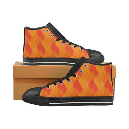 velma-inspired Women's Classic High Top Canvas Shoes (Model 017)