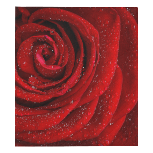 Red rosa Quilt 70"x80"