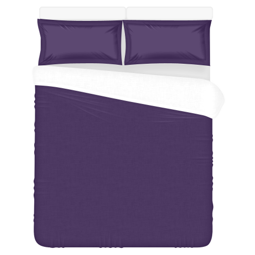 color Russian violet 3-Piece Bedding Set