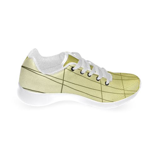 wild--lines-zigzag-----gold Women's Running Shoes/Large Size (Model 020)