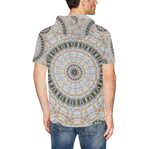 Peace Mandala All Over Print Short Sleeve Hoodie for Men (Model H32)