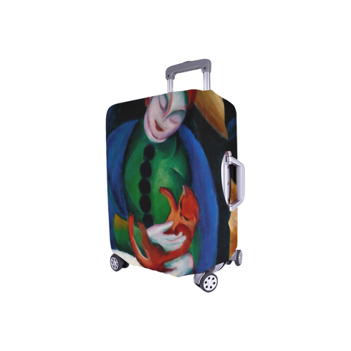 Girl With Cat II  by Franz Marc Luggage Cover/Small 18"-21"