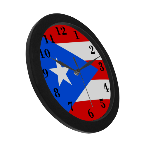 Puerto Rico Flag Circular Plastic Wall clock