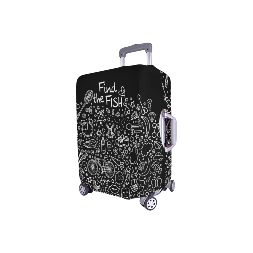 Picture Search Riddle - Find The Fish 2 Luggage Cover/Small 18"-21"