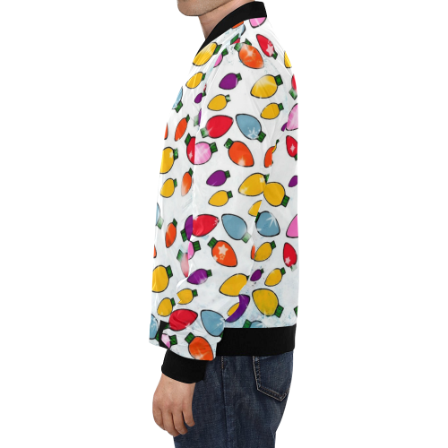 Christmas Bulb Popart by Nico Bielow All Over Print Bomber Jacket for Men/Large Size (Model H19)