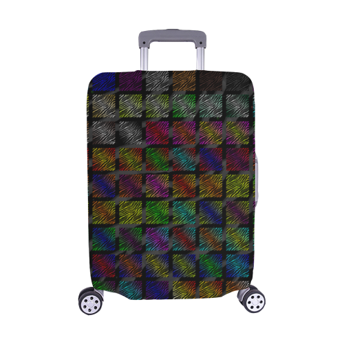 Ripped SpaceTime Stripes Collection Luggage Cover/Medium 22"-25"