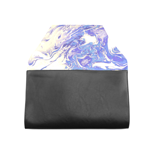 Colossal - blue tan abstract swirls diy personalize Clutch Bag (Model 1630)